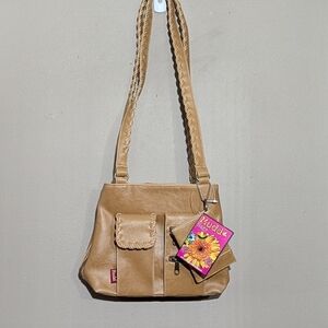 Mudd Y2K Vintage Deadstock Braided Purse, Color:Tan